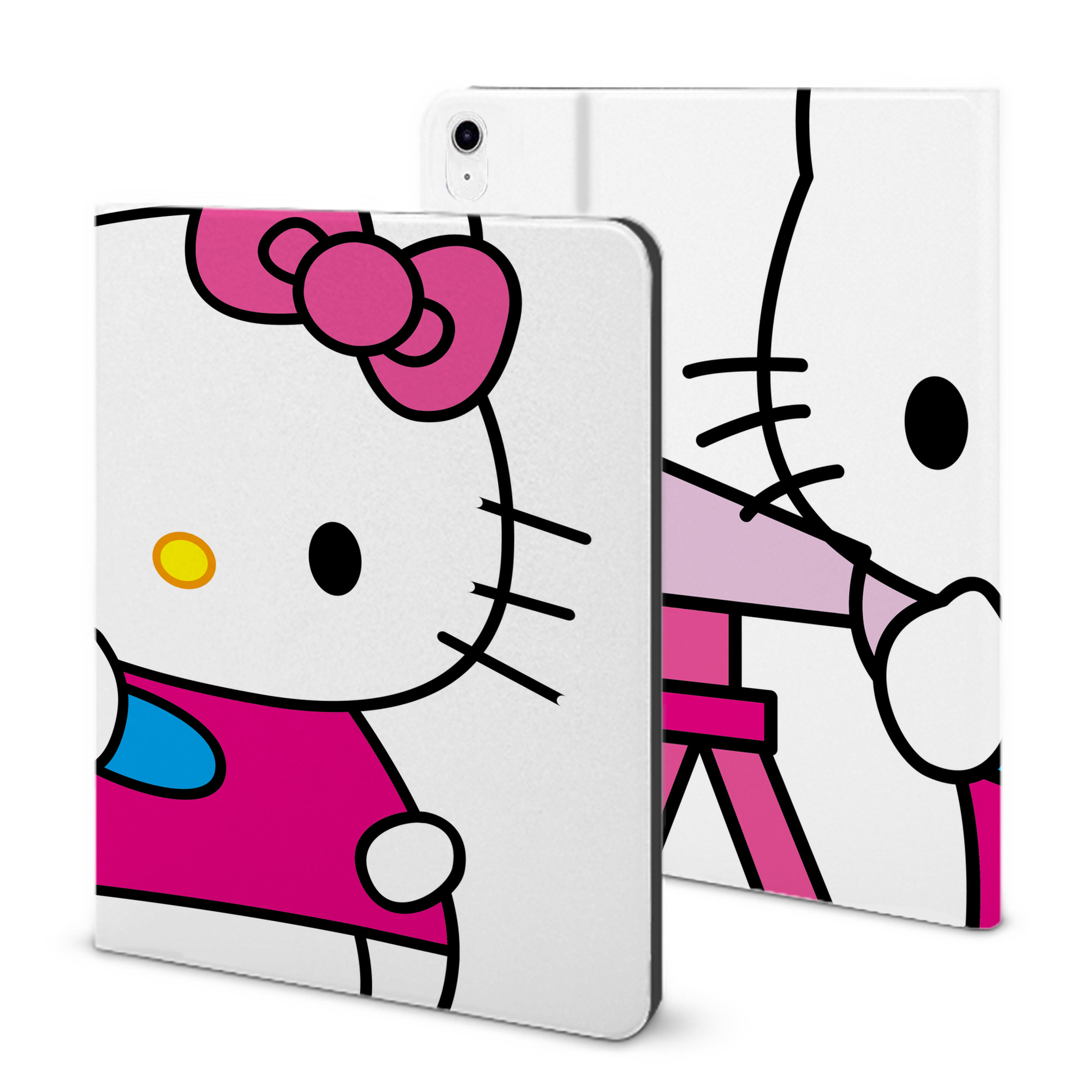 （画像用） Hello Kitty ハローキティ IPad ケース ブック型 PUレザー TPU 耐衝撃 軽量 薄型 ペン収納なし 全面保護 IPad 各モデル対応